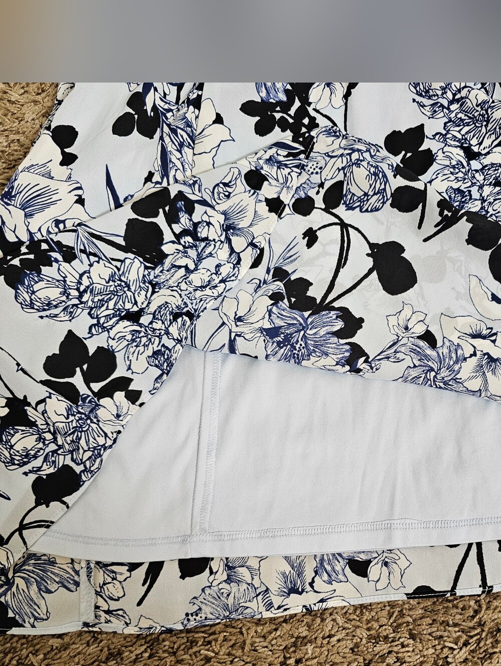 Express blue Floral Strapless dress mini top summerFlower sz 6 Small Medium Y2K - Picture 11 of 13
